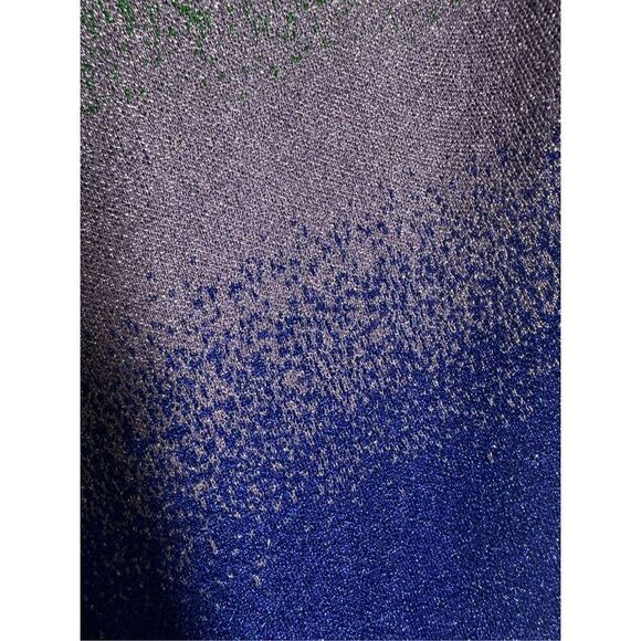 Maje Metallic Multicolor Full Zip Hooded Sweater Blue Purple Green SIZE S/M - Picture 4 of 14